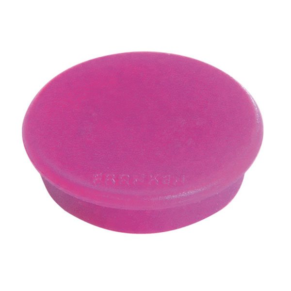 Magneter i 6 färger, paket med 10 st. Ø32 mm - Pink