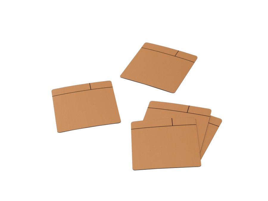 Magnetiska uppgiftskort, paket med 5 st., Orange