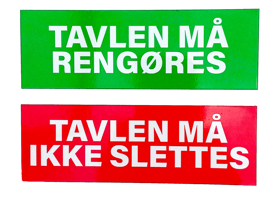 Magnetisk skylt med st&auml;dningsregler f&ouml;r whiteboard, v&auml;ndbar magnetbricka HxBxD 50x150x1 mm inkl. tryck p&aring; b&aring;da sidorna