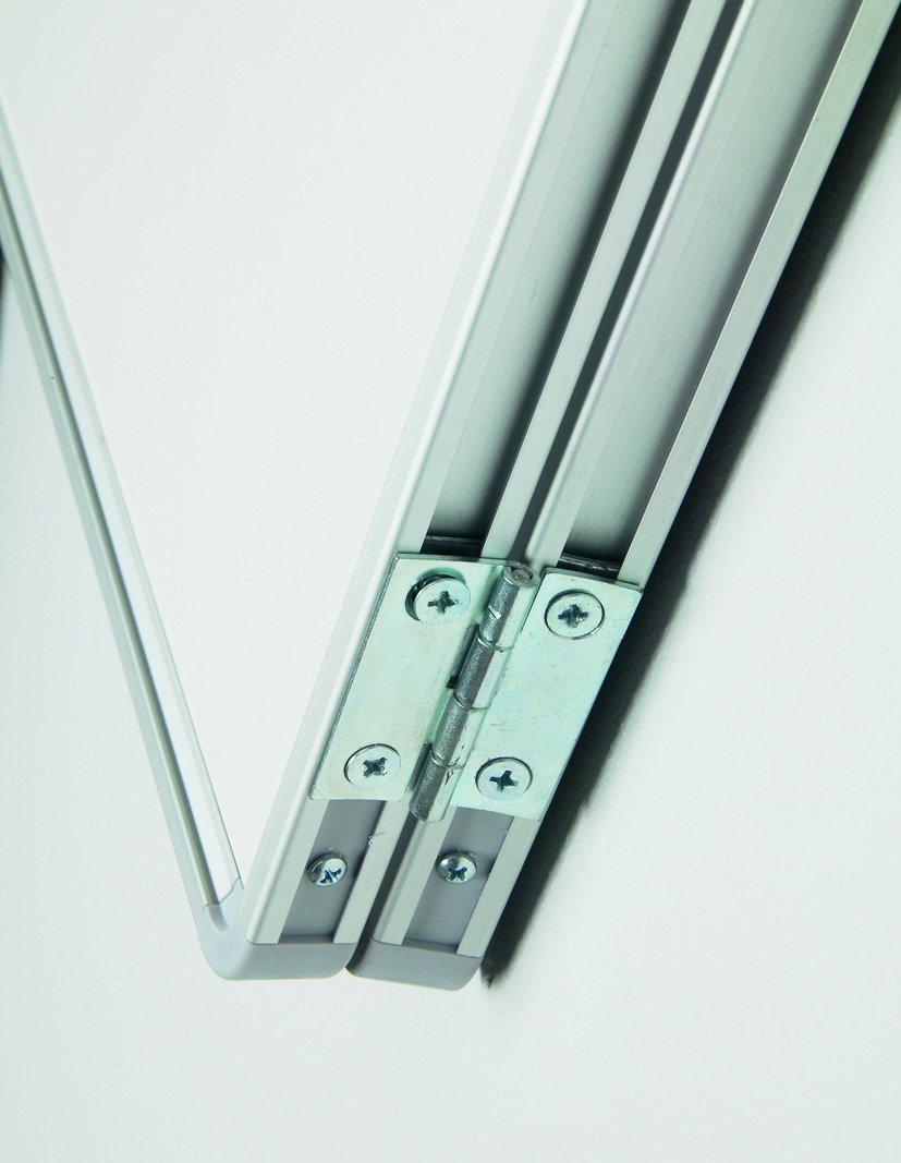 Whiteboard med 2 luckor (5 sidor), kan låsas - 60x90 cm (60x180 cm) - utan låsbeslag