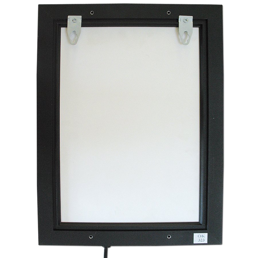 Crown LED Out box - Enkelsidig - Svart - A4