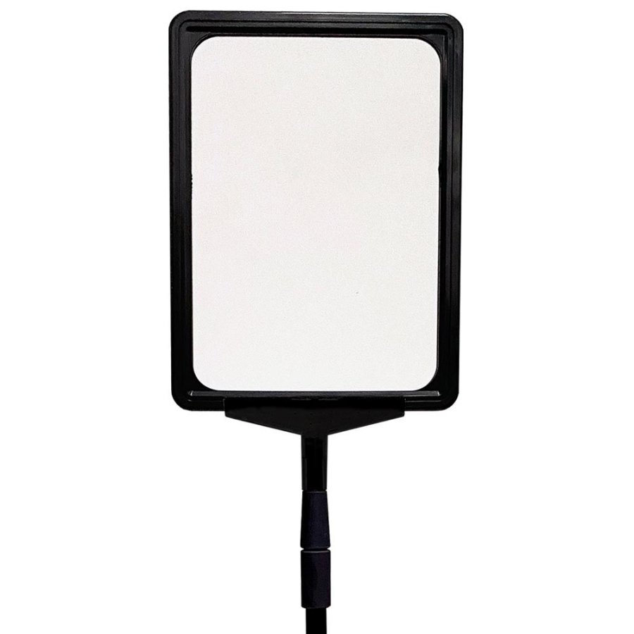 Skylth&aring;llare, Stolpe och bas av metall, ABS-ram, Svart, A5 - 14,8 x 21 cm