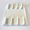 Magnetisk pennh&aring;llare f&ouml;r 4 pennor, vit plast med 4 magneter p&aring; baksidan och sj&auml;lvh&auml;ftande dynor #6