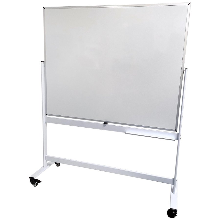 Whiteboard Pro: Emaljerad Svängbar Tavla 150x120 cm på Mobil Ställning