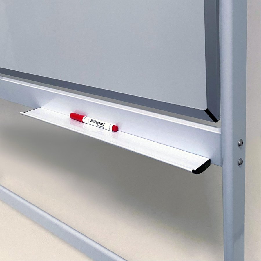 Whiteboard Pro: Emaljerad Svängbar Tavla 150x120 cm på Mobil Ställning