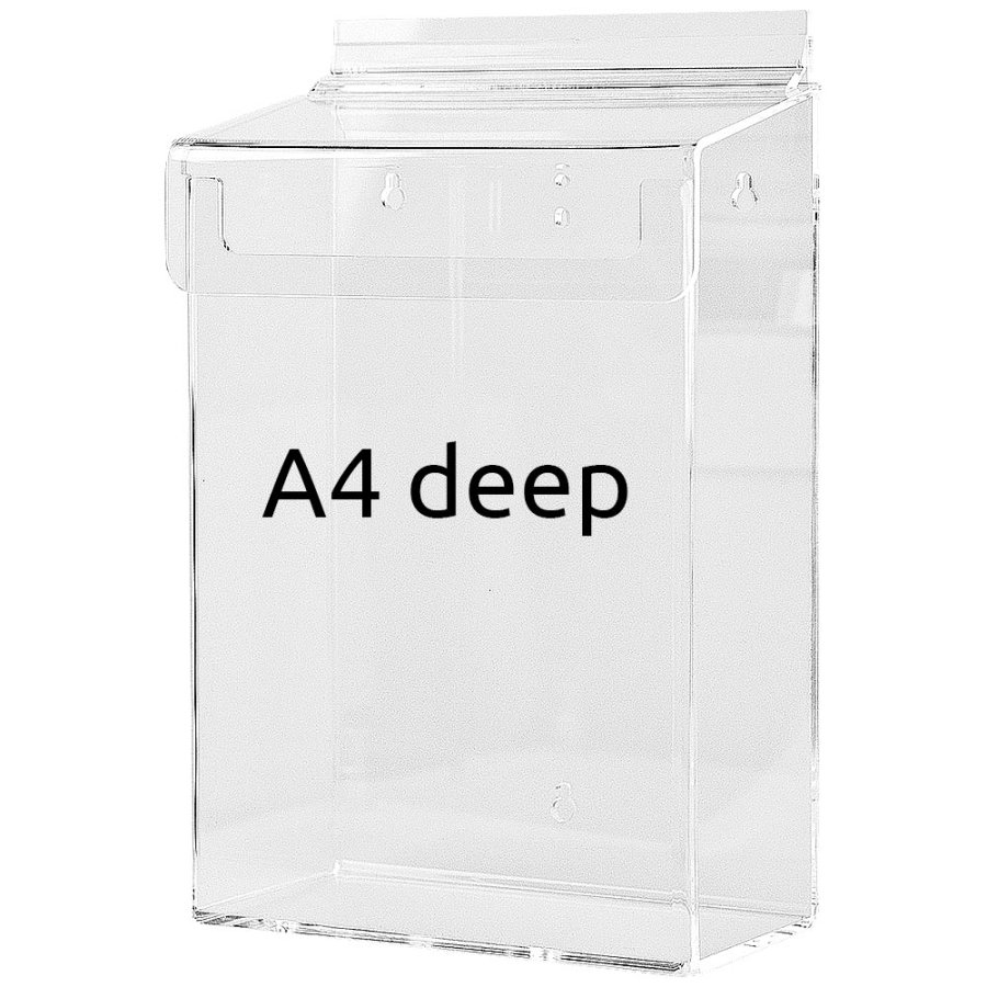 Broschyrhållare, vertikal, A4 djup