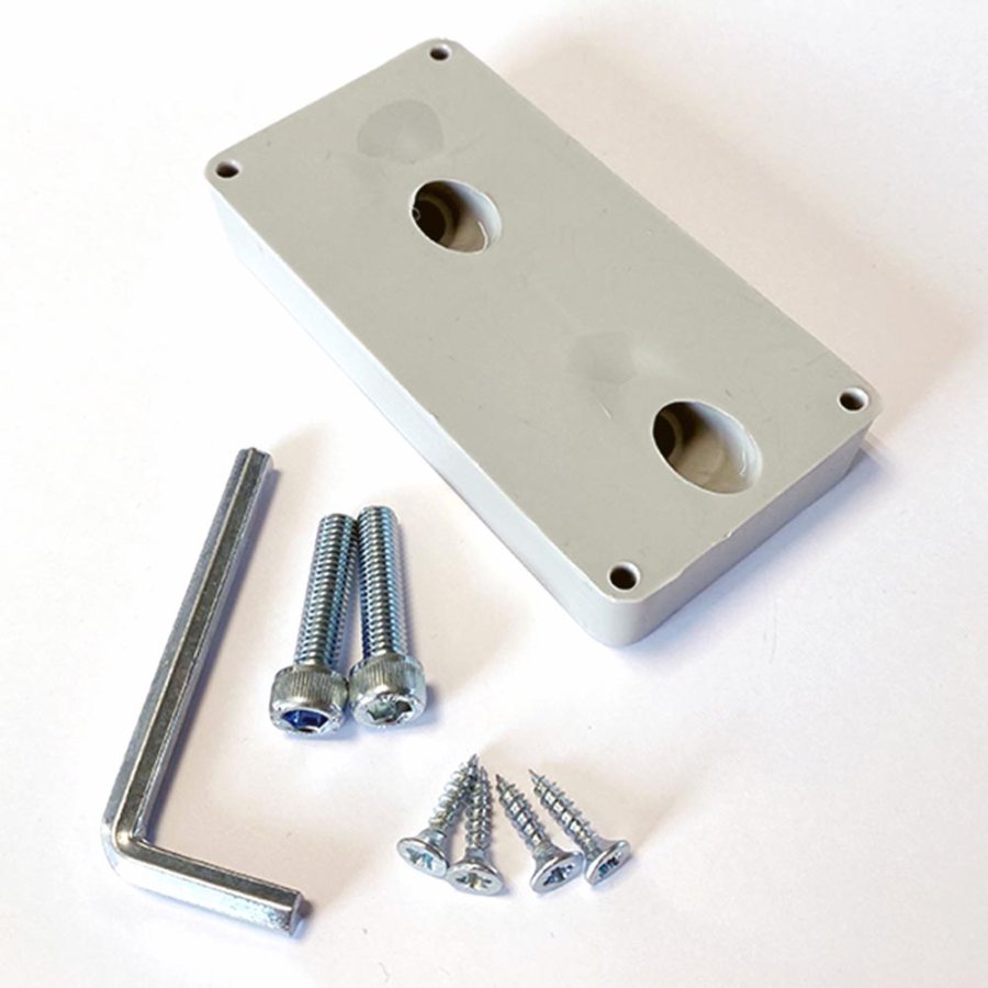 Fäste för horisontell A4-broschyrhållare på Expo Broschyrställ - grå