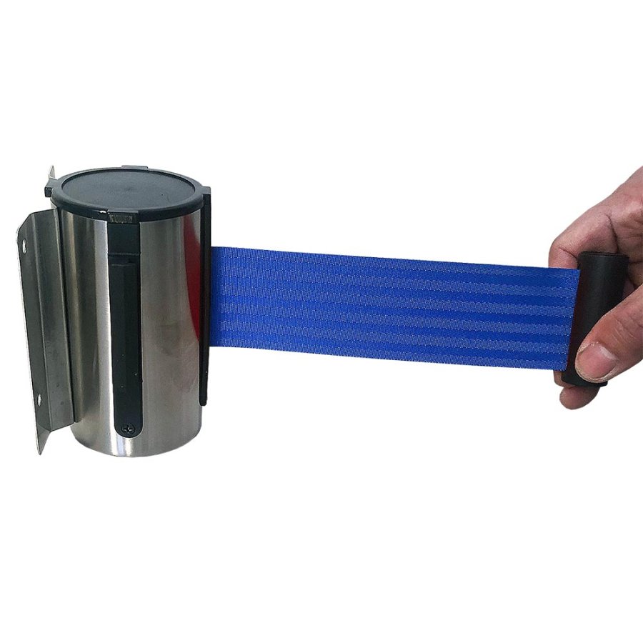Spärrstolpe Bältesdispenser för väggmontering, blå