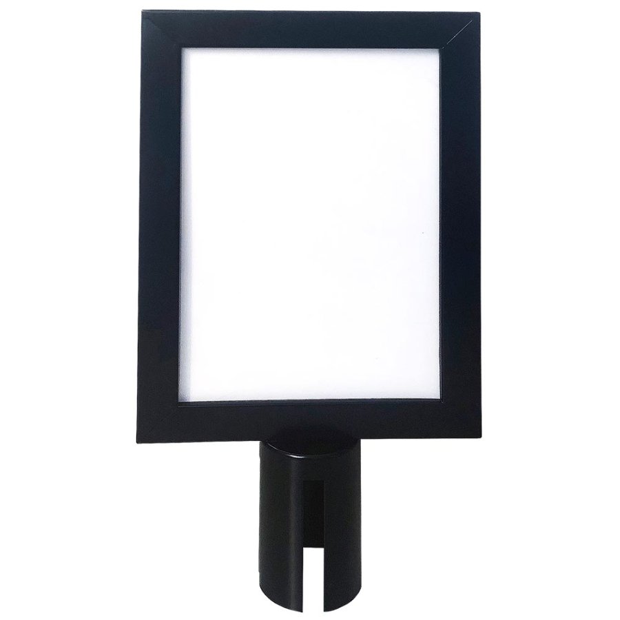 Skylthållare för Crowd Barrier Bältessystem, Sort , A4