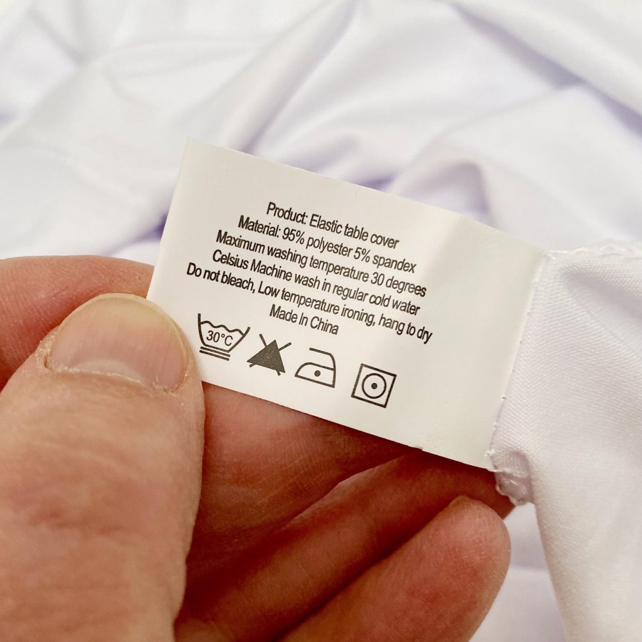 Elastisk Vit Bordsduk för Evenemang - Ø80cm