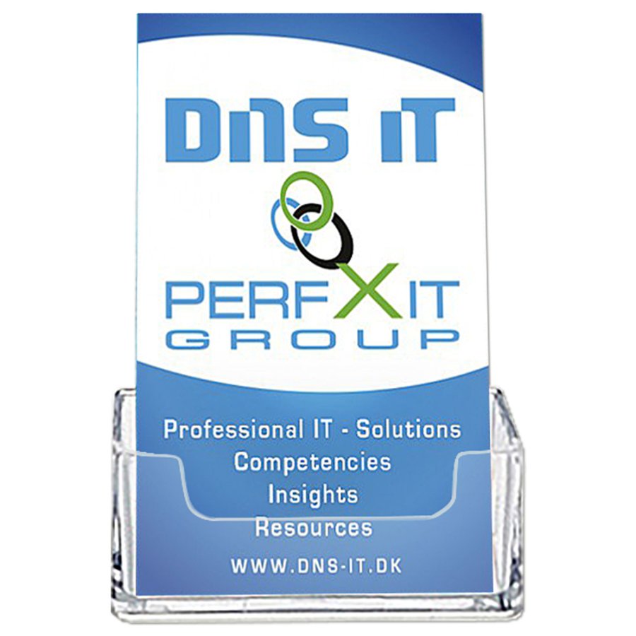 Visitkortshållare, vertikal, transparent