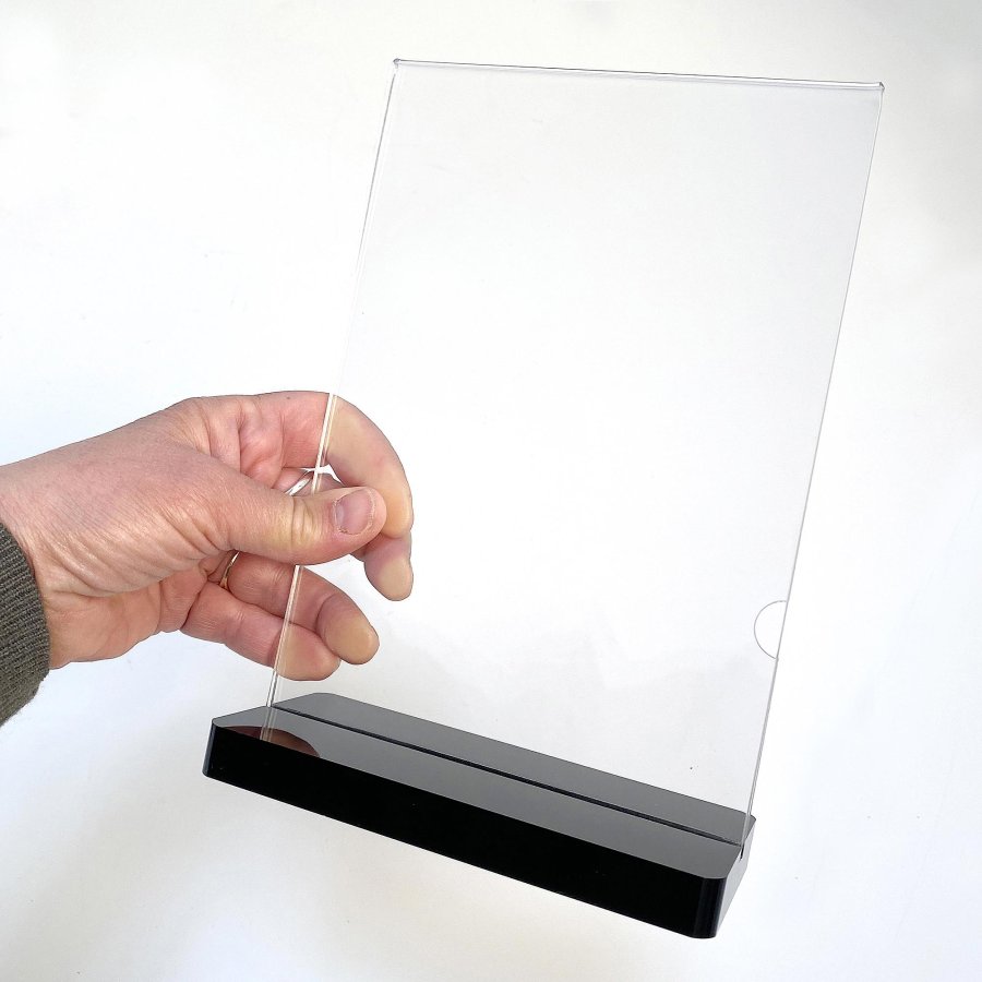 Black Bottom Menuställ vertikal - A4 - 21x29,7 cm - svart