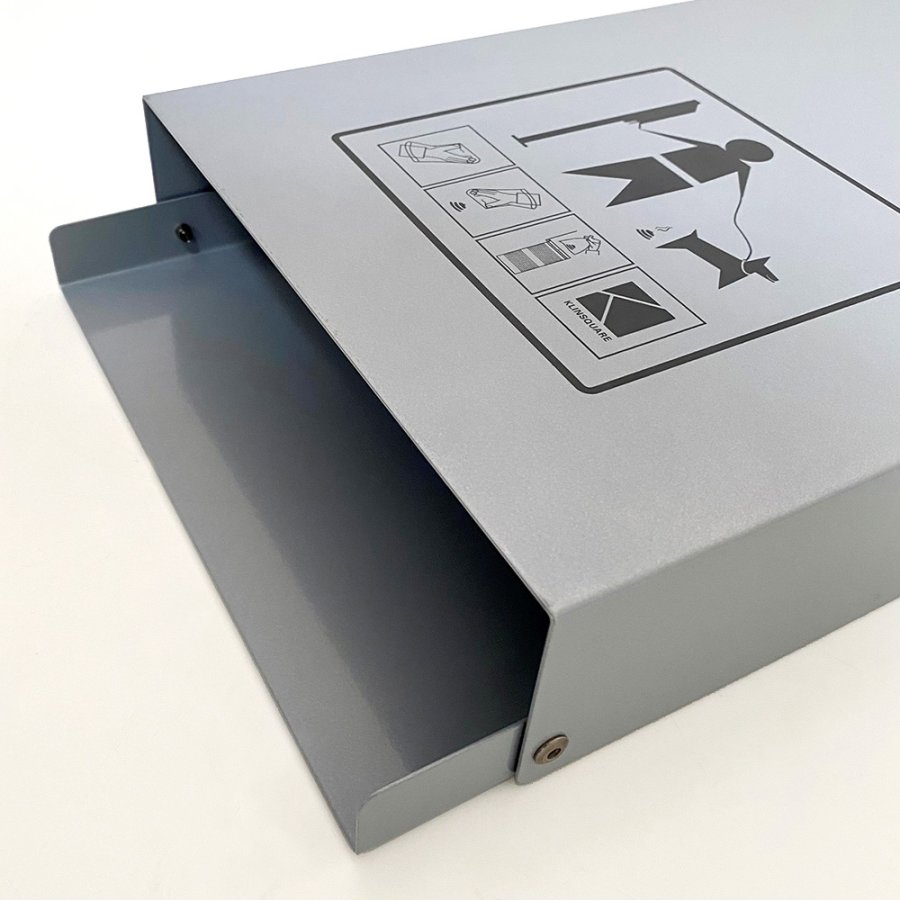 Eco Dispenser, silver with print, for dogbags and 145 cm pole