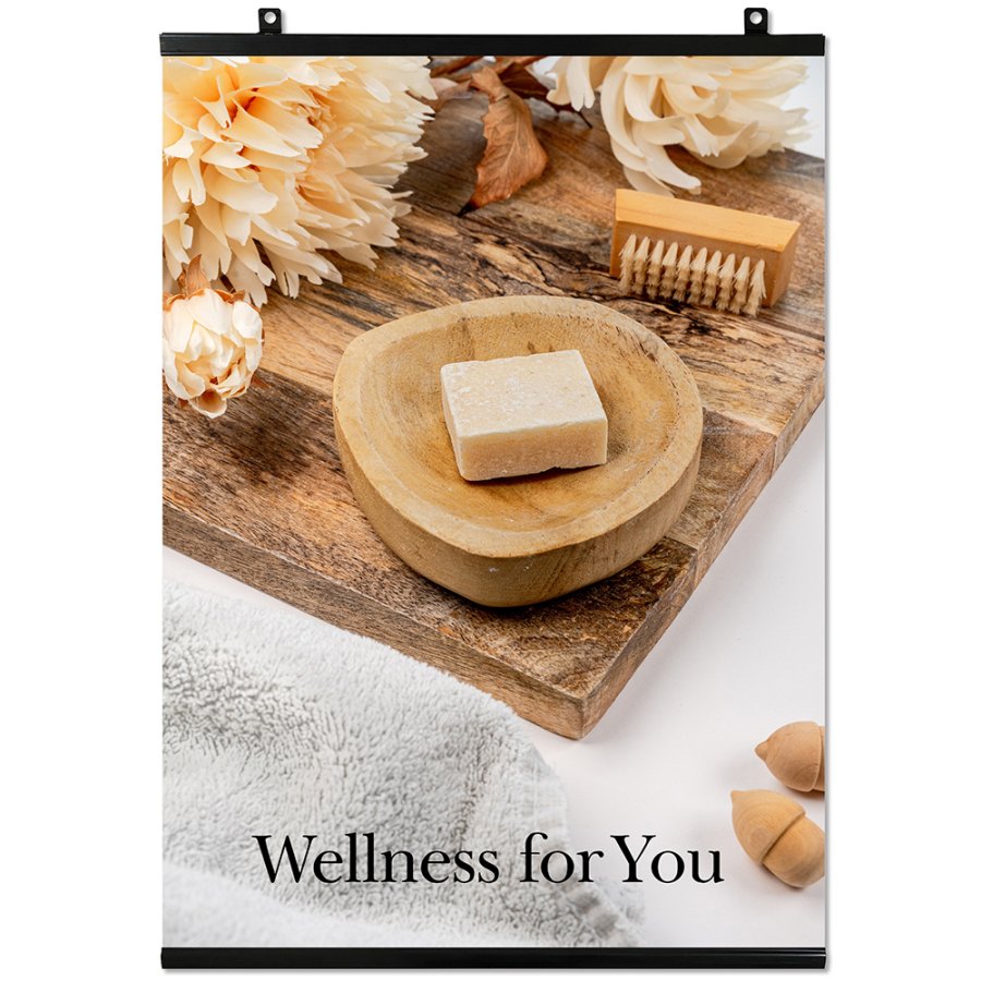 Affischlister i svart med upph&auml;ngnings&ouml;glor - Set med 2, A4