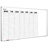 Whiteboard med veckokalender, magnetisk, Whiteboard, 90 x 120 cm #1