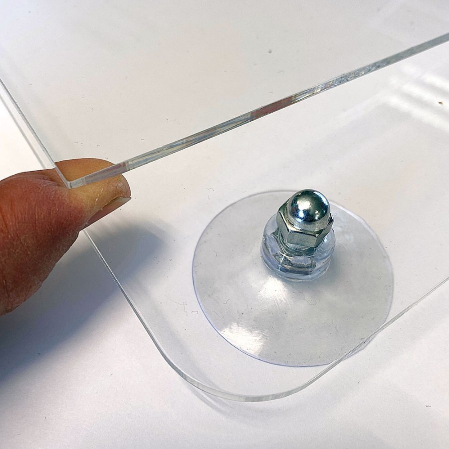 Fönsterram med sugkopp dubbelsidig horisontell - A4