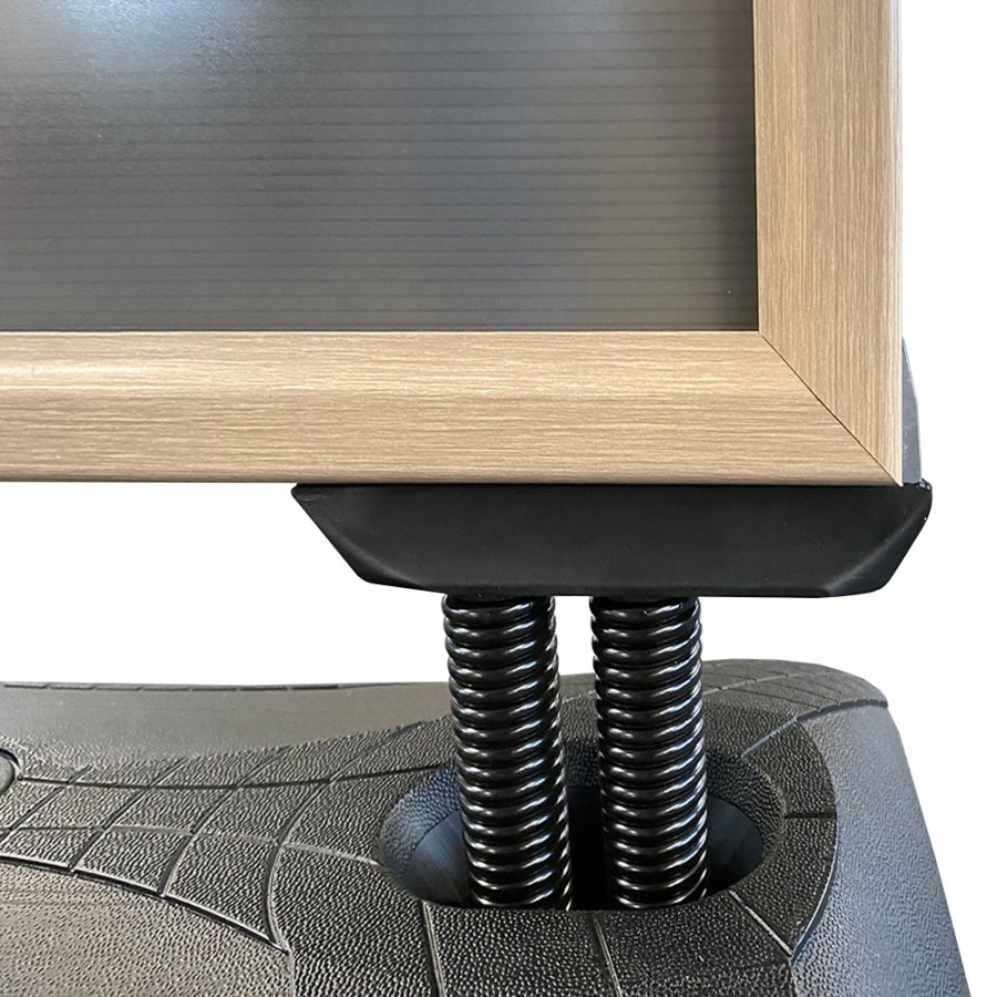 V&auml;derbest&auml;ndig Wind-Pro Gatuskylt i Svart/Ljust Tr&auml; - Storlek A1