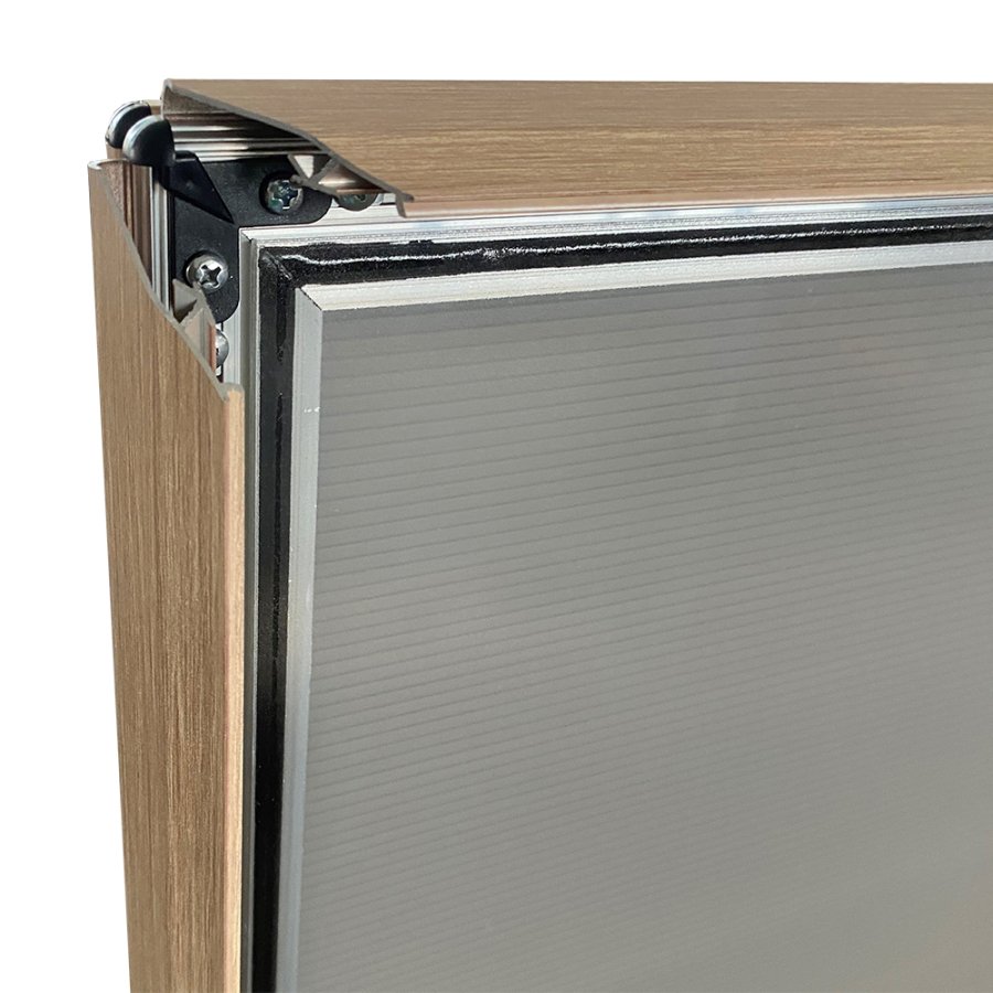 V&auml;derbest&auml;ndig Wind-Pro Gatuskylt i Svart/Ljust Tr&auml; - Storlek A1