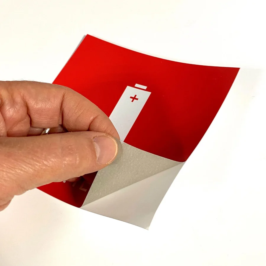 Avfallspiktogram Laminatetiketter med ikoner och dansk text f&ouml;r avfallssortering