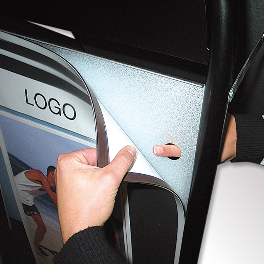 Gatupratare, logo skylt och hjul, New Gotix Lux, A1, Svart