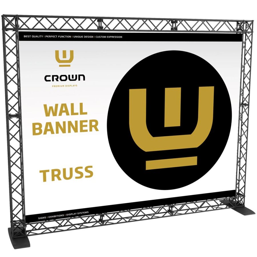 Crown Truss 10 Banner Wall - Svart