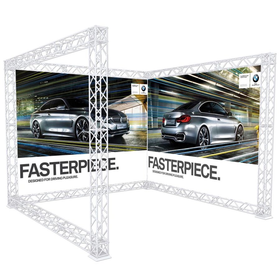 Crown Truss 10, U-form 3 x 3 m, vit