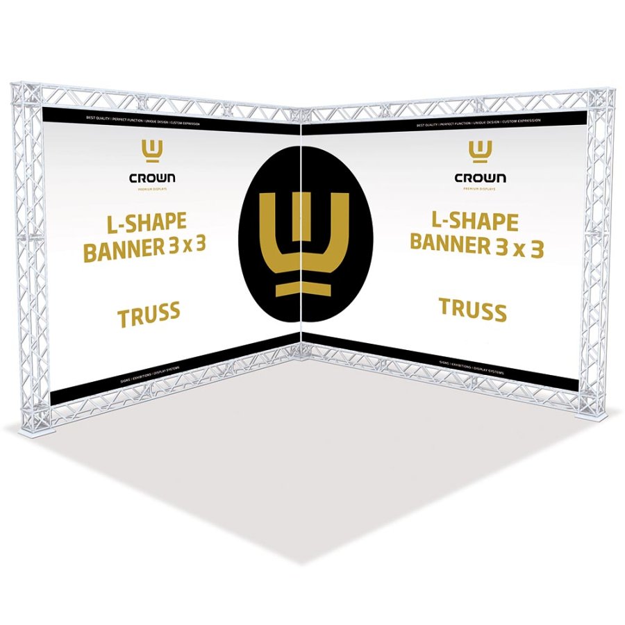 Crown Truss 15 L-Shape 3 x 3 m - svart