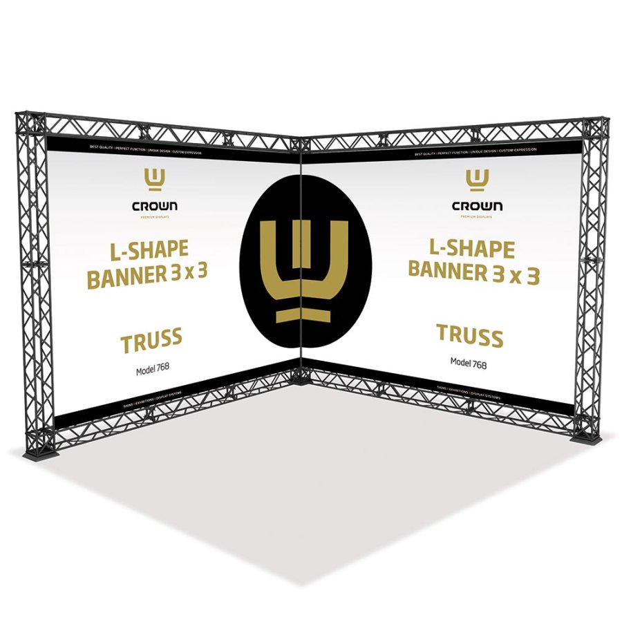 Crown Truss 15 L-Shape 3 x 3 m - svart