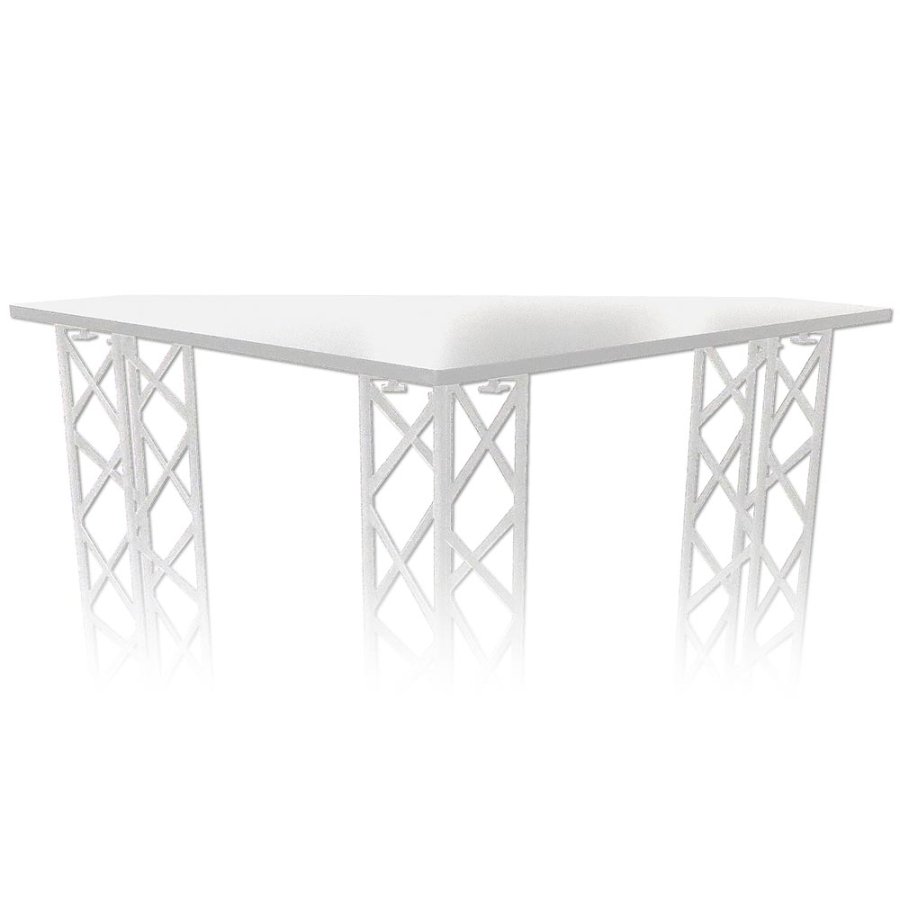 CROWN Truss B&auml;nkskiva, 95x95cm Triangel - Vit