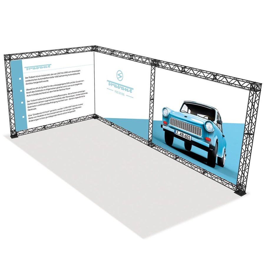Crown Truss 15 L-form 3 x 6 m - svart