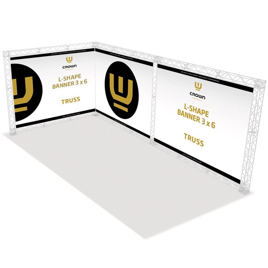 Crown Truss 15 L-form 3 x 6 m - vit