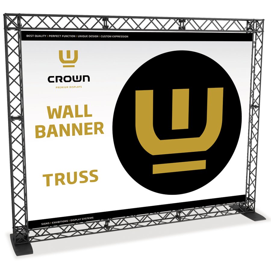 Crown Truss 15 Banner Wall - Svart