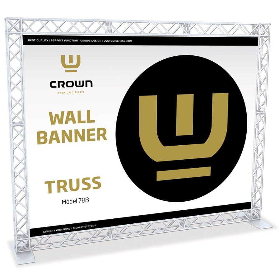 Crown Truss 15 banner v&auml;gg - vit