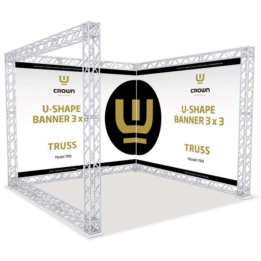 Crown Truss 15 U-form 3 x 3 m - vit