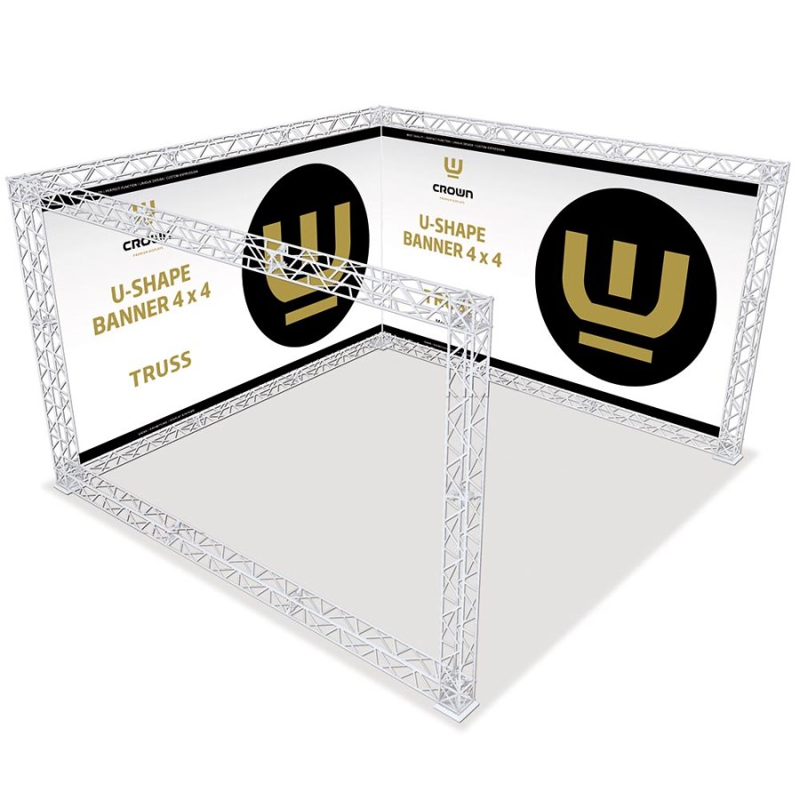 CROWN TRUSS 15 U-shape wall 3 x 3 m, 400 x 400 cm