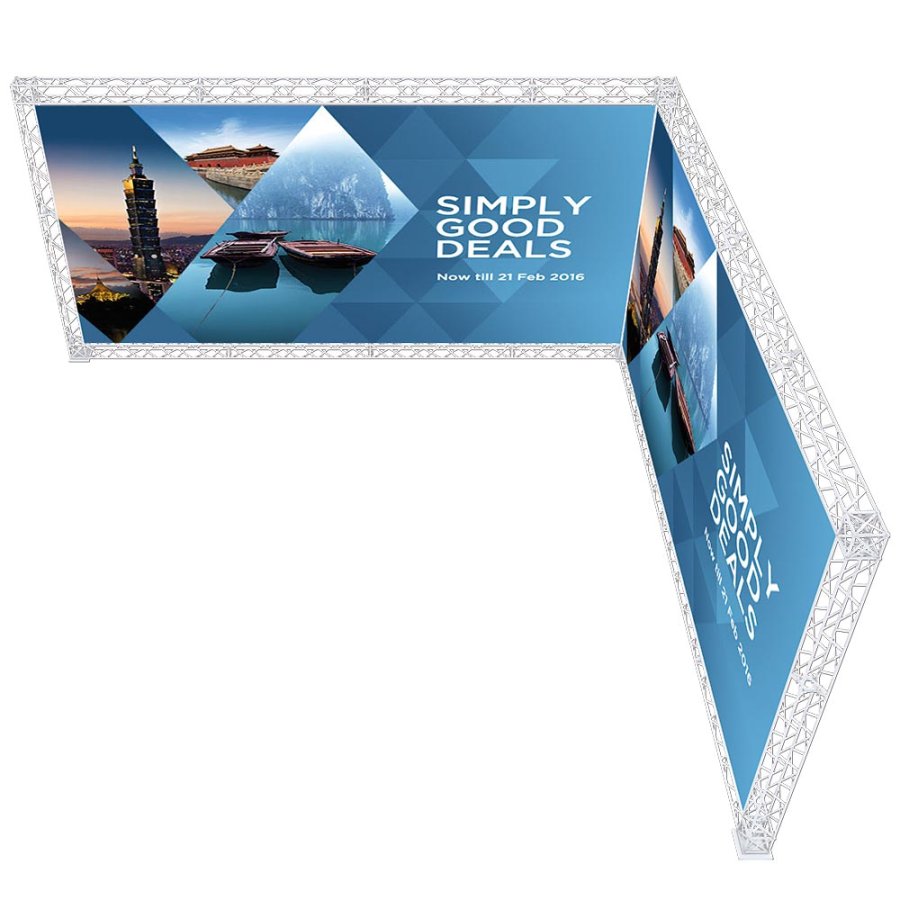 Crown Truss 15 L-form 5 x 5 m - vit