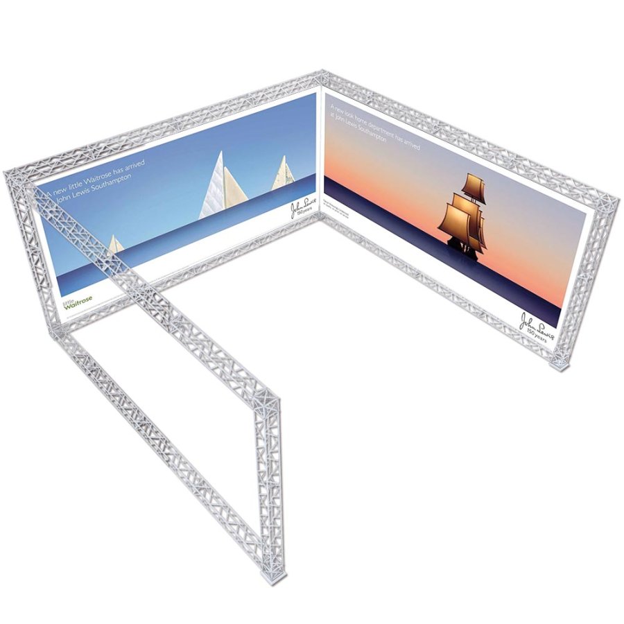 Crown Truss 15 U-form 5 x 5 m - vit