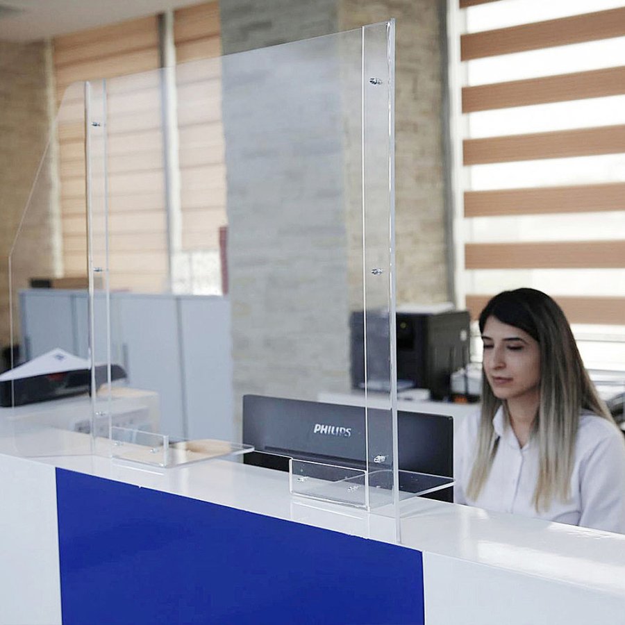 Hygiensk&auml;rm f&ouml;r bord, 90 x 65 cm