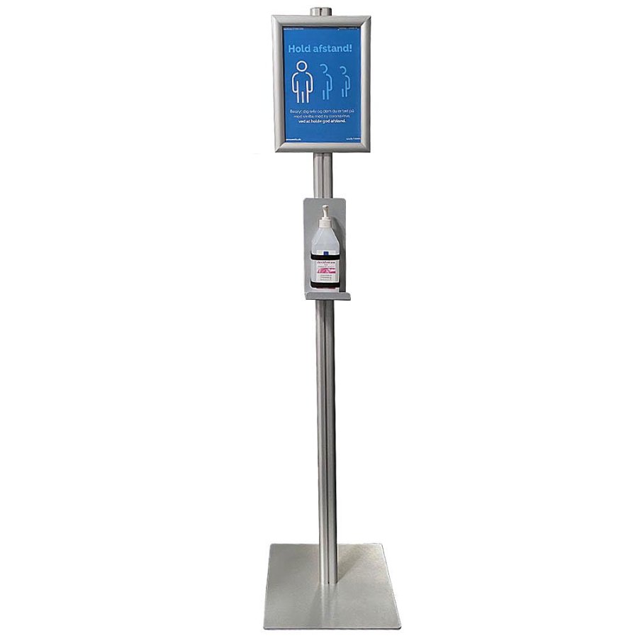 Handspritst&auml;ll med sprith&aring;llare och A4 sn&auml;ppram