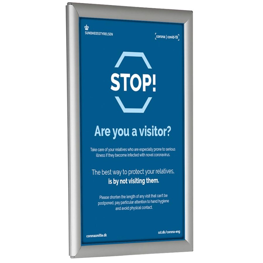 H&auml;llare for Handsprit dispenser med sn&auml;ppram, v&auml;ggmonterad, A3 - 29,7 x 42 cm