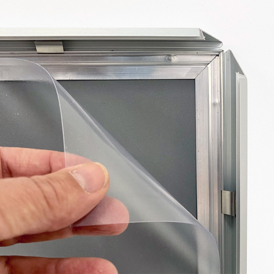 Alu sn&auml;ppramar, silver, 20 mm plan profil, A3