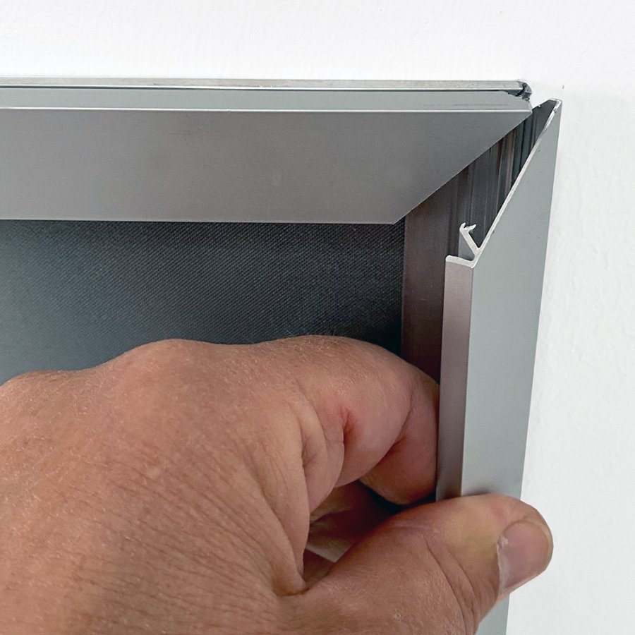 Alu sn&auml;ppramar, silver, 20 mm plan profil, 70 x 100 cm