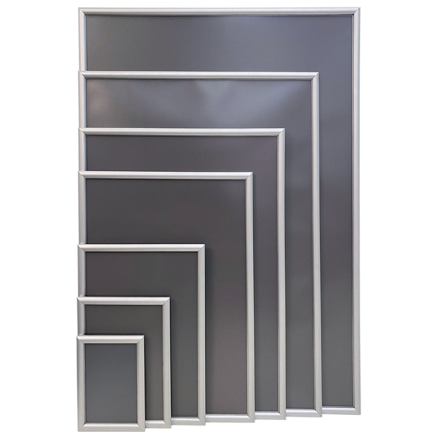 Alu sn&auml;ppramar, silver, 17 mm profil, 50 x 70 cm