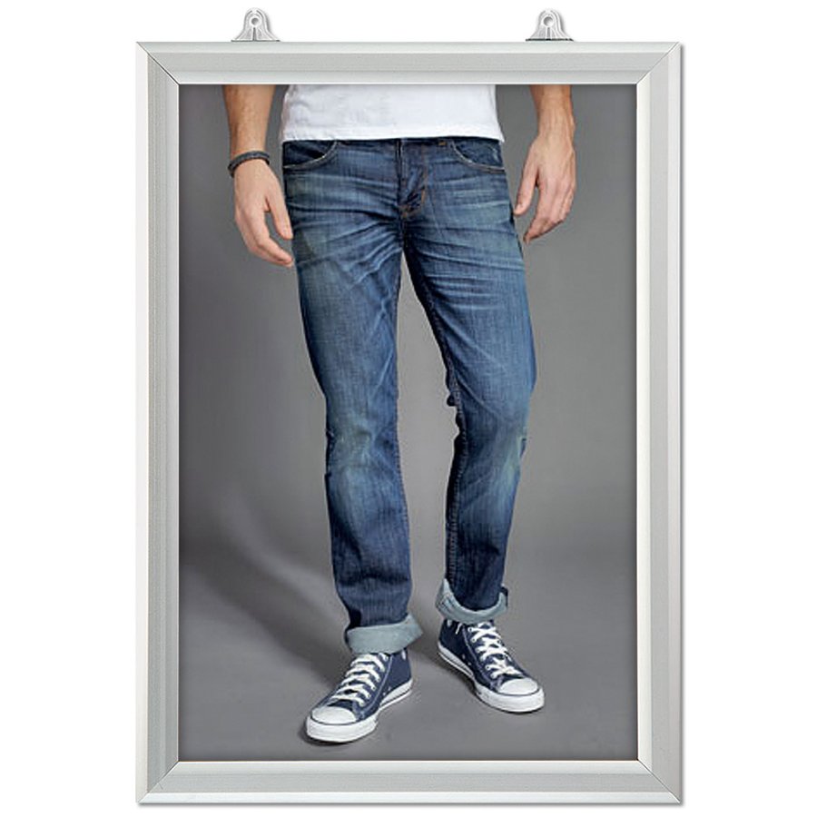 Inskjutbar ram dubbelsidig vertikal - 25 mm - A3 - silver