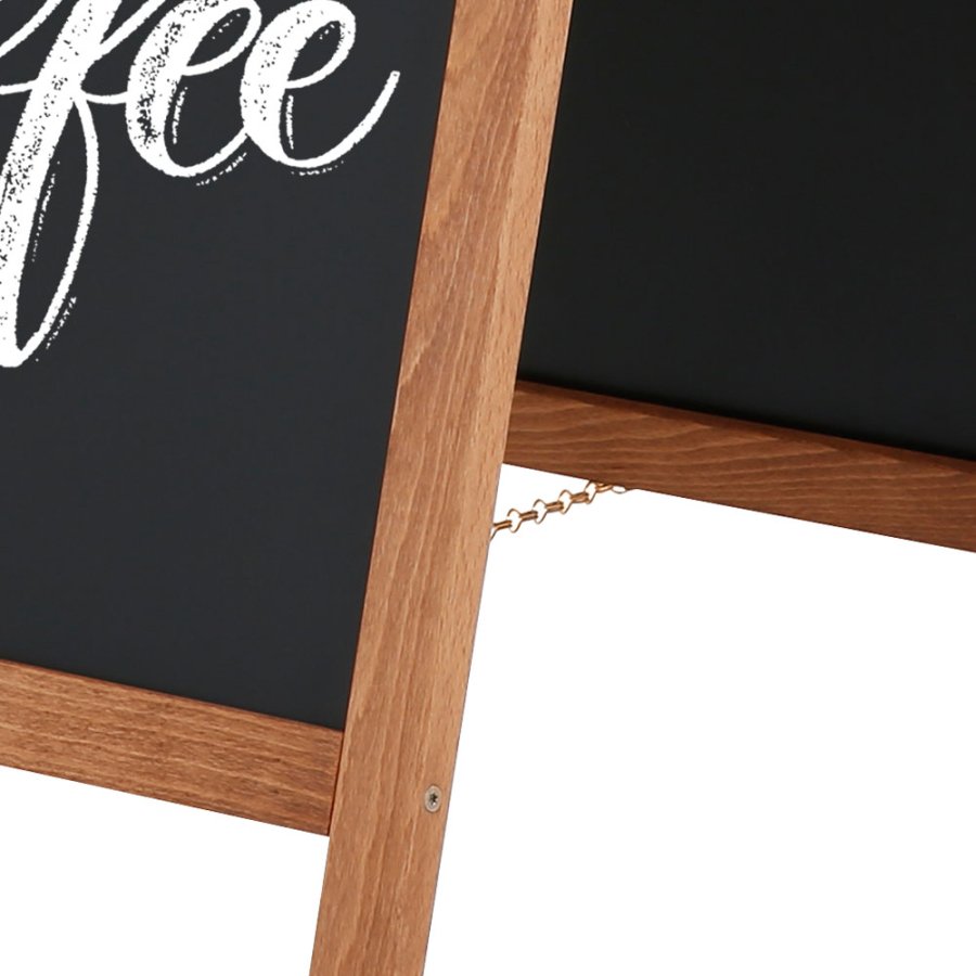 Griffelst&auml;ll av tr&auml;, m&ouml;rkbetsad, med st&aring;lskiva, 46 x 68 cm