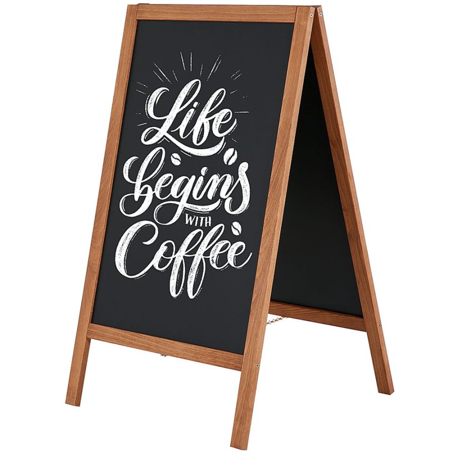 Griffelst&auml;ll av tr&auml;, m&ouml;rkbetsad, med st&aring;lskiva, 46 x 68 cm