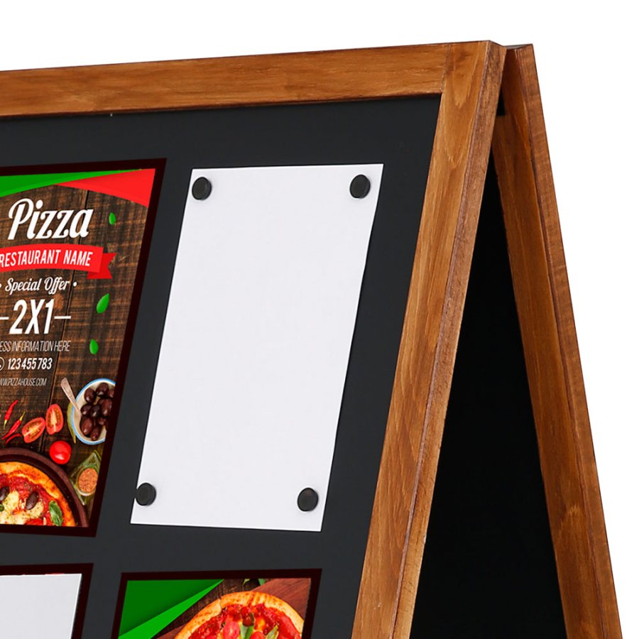 Trottoarbr&auml;da med svart griffeltavla 60x80cm