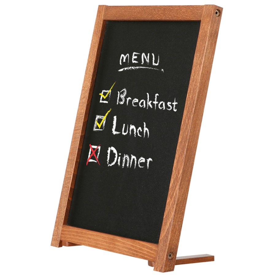 Griffeltavla Menyh&aring;llare, m&ouml;rk tr&auml;ram, A4 - 21 x 29,7 cm