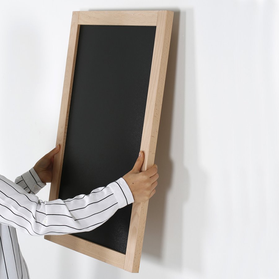 Griffeltavla med 38 mm tr&auml;ram ljust tr&auml; - 40x60cm