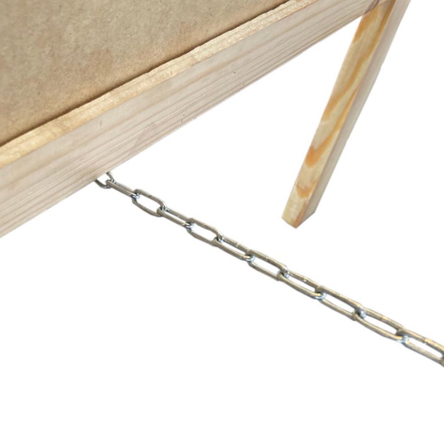 Ljust A-skylt med Tr&auml;ram och Kritttavla - 60x100 cm inkl. 8 Krittpennor